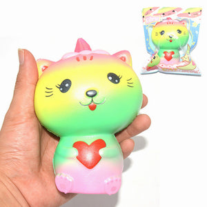 Kiibru Squishy Rainbow Cat 13.5cm Soft Slow Rising Original Packaging Collectio Gift Decor Toy