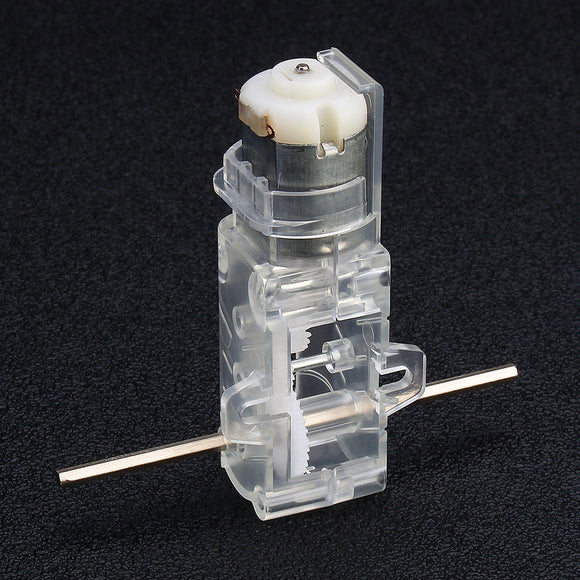 10pcs 1:28 Transparent Hexagonal Axis 130 Motor Gearbox for DIY Chassis Car Model