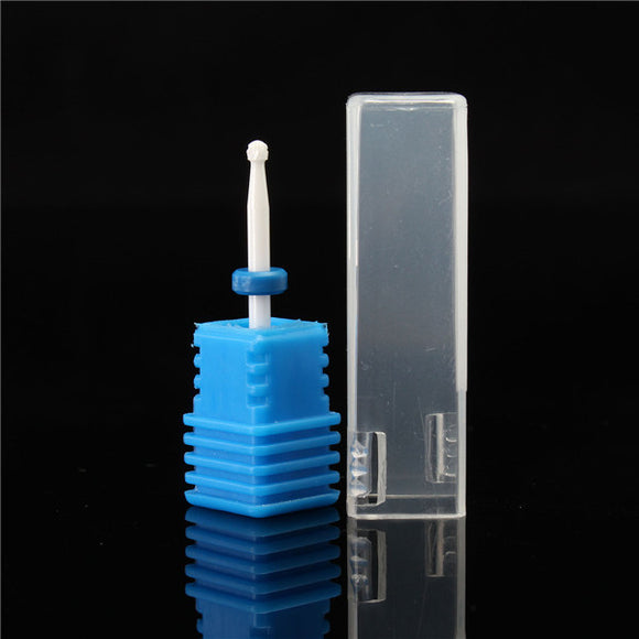 2.35mm Ceramic Nail Art Drill Bit Round Gel Remover Electric Manicure Tool File Polish Blue