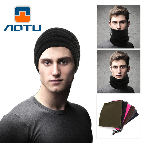 AOTU AT8723 Fleece Head Scarf Double Warm Collar Movement AgainstThe Hood Winter Multifunctional