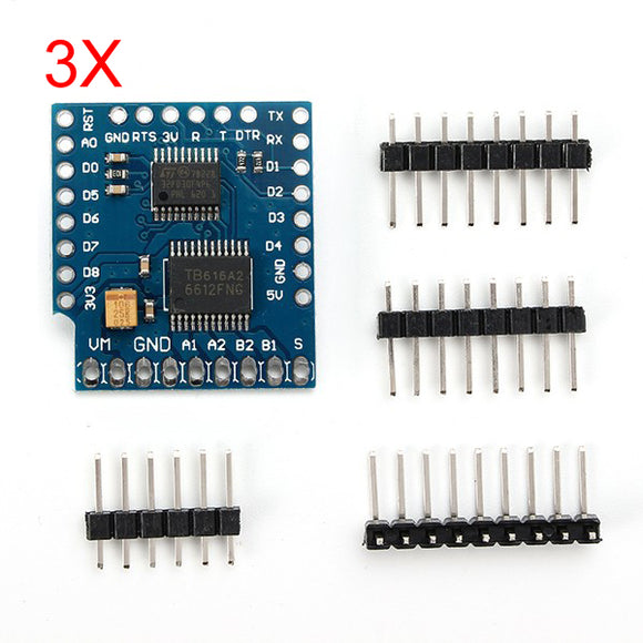 3Pcs Wemos Motor Shield For WeMos D1 Mini I2C Dual Motor Driver TB6612FNGV1.0.0