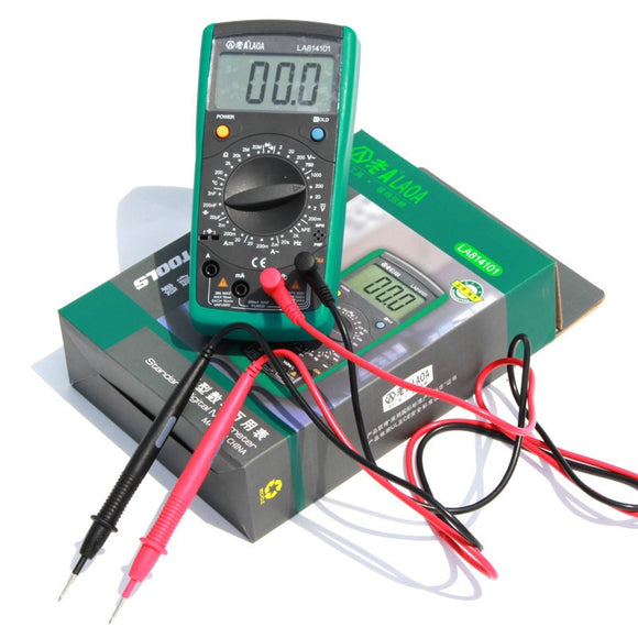 LAOA LA814101 Digital Multimeter Multimetro Instrument Probe Amp Meter Ammeter AC/DC voltageTest Current Temperature Resistance Testing