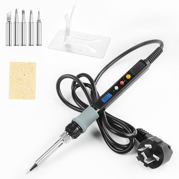 Handskit 220V 80W Digital Soldering Iron Soldering Iron Stand Soldeirng Iron Welding Tools with 5 Soldering Iron Tips