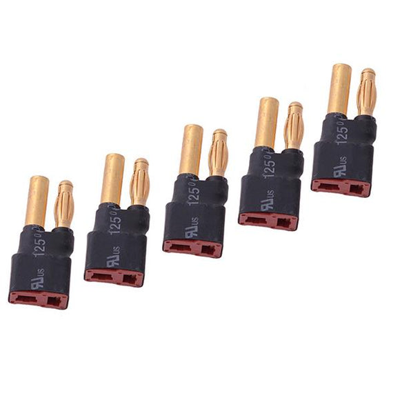 5Pcs T Female Plug Connector Turn to 4MM Banana Male For RC Models
