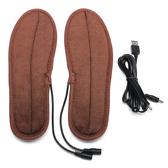 USB Electric Heating Insole Winter Warmer Shoe Feet Heater Breathable Washable Foot Pads