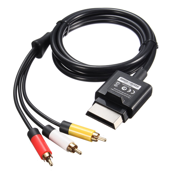 1.8m 6inch Audio Video AV RCA Composite Cable AV Cable Cord for Microsoft Xbox 360 Slim for XBOX 360