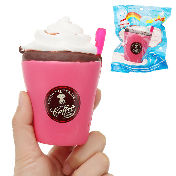 Strawberry Ice Cream Cup Squishy 12cm Slow Rising With Packaging Collection Gift Soft Toy
