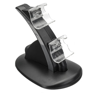 DC5V LED Light Indicator Dual Controller Charging Stand Station for Xbox One Ones