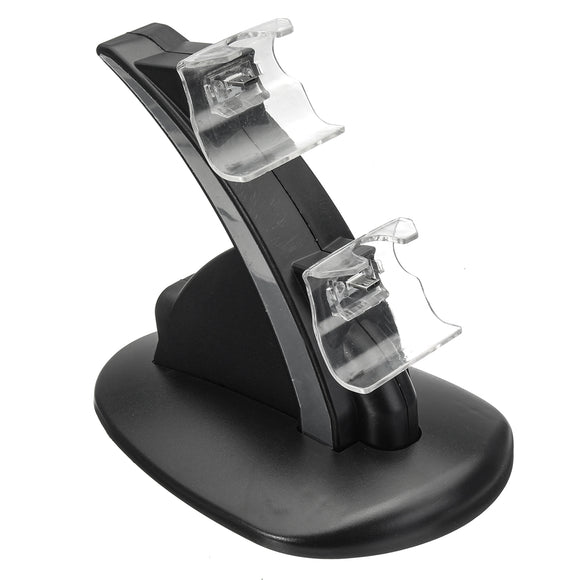 DC5V LED Light Indicator Dual Controller Charging Stand Station for Xbox One Ones