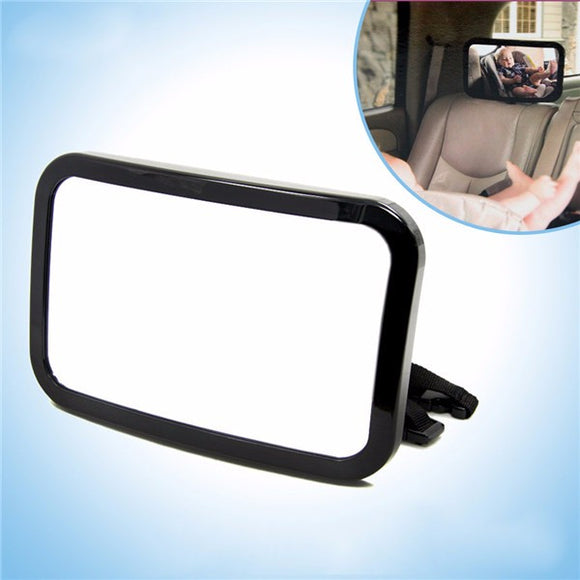 Tirol Black Rectangle Car Adjustable Baby Safety Mirror Auto Rear Baby Safety Convex Mirror 29*19*8C