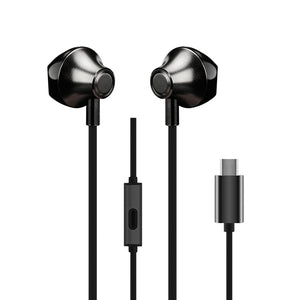 Wired Control Type-C Digital Decoding Earphone HIFI Stereo Noise Cancelling Waterproof Earphone