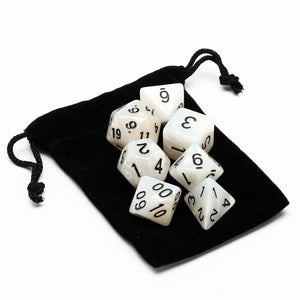 7pcs Dice Set Multi-sided Polyhedral Digital Acrylic Dice Set Role Playing Dices Gadget