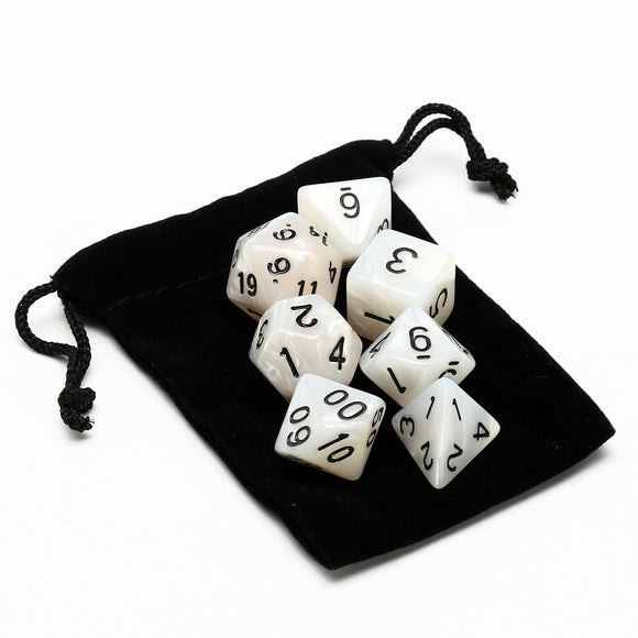 7pcs Dice Set Multi-sided Polyhedral Digital Acrylic Dice Set Role Playing Dices Gadget