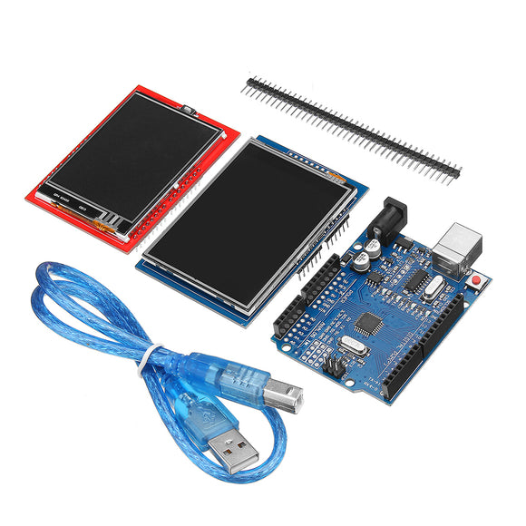 UNO R3 Improved Version + 2.8TFT LCD Touch Screen + 2.4TFT Touch Screen Display Module Kit For Arduino