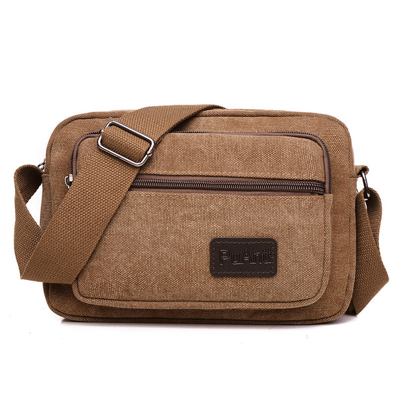 Men Canvas Casual Crossboby Bag Multi Pocket Shoulder Bag