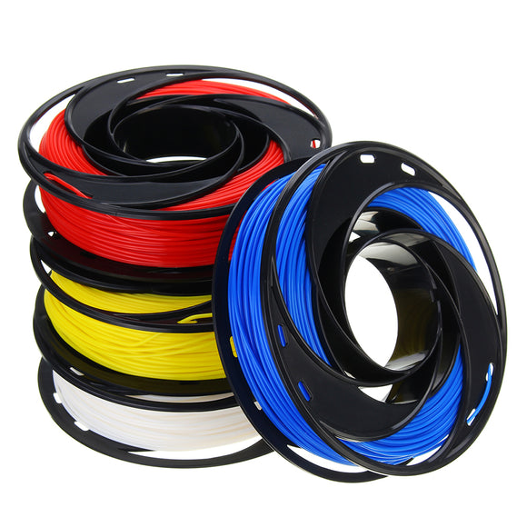 CCTREE Blue+White+Yellow+Red Color 200g/Roll 1.75mm PLA Filament Kit for 3D Printer Reprap