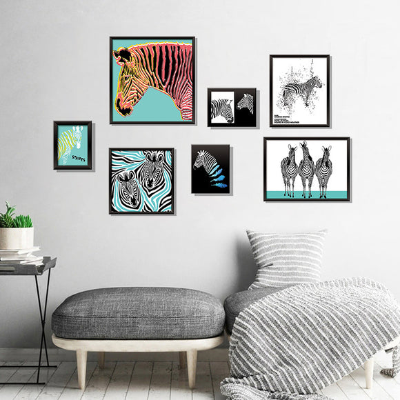 Miico Seven-dimensional Stereo Photo Frame Art Zebra Wall Sticker
