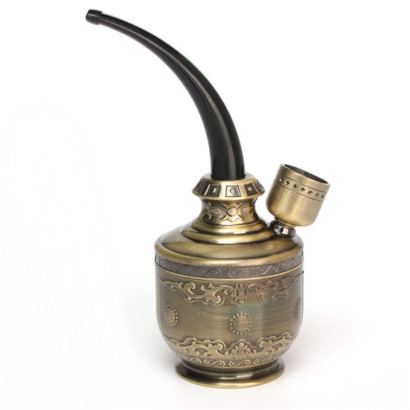 KCASA JD-128 Bronze Water Smoking Pipe Shisha Hookah Cigarette Holder Pipe Tobacco Pipe