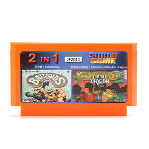 2 In 1 8 Bit Game Cartridge Double Dragon Ninja Frog for NES Nintendo