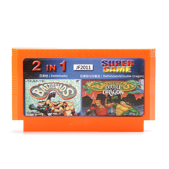 2 In 1 8 Bit Game Cartridge Double Dragon Ninja Frog for NES Nintendo