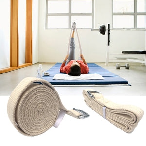 KALOAD 300cm Pure Cotton Pilates Yoga Stretch Belt D-Ring Buckle Training Pull Up Assist Fitness Exercise Yoga Resistance Bands