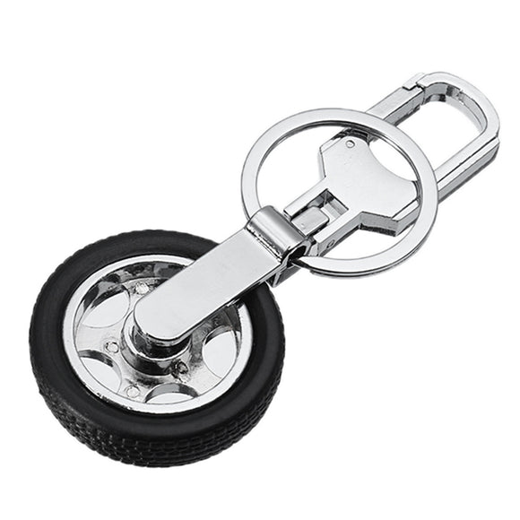 Wheel Shape Key Chain Creative Metal Keychains For Car Key Door Key