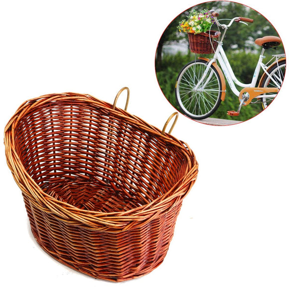 Trendy Style ProSource Bicycle Basket Bike Wicker Style With Straps