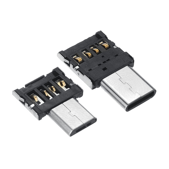 2Pcs USB-C 3.1 Type C Male to USB Female OTG Adapter Converter for Game Controller Mobile Phone Tablet