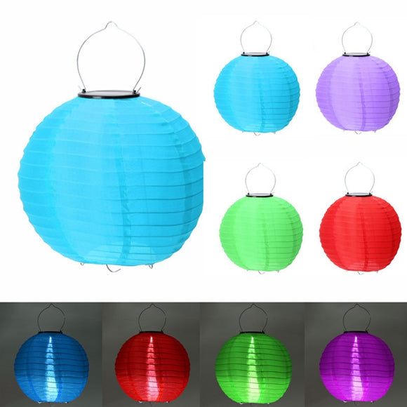 10 inch Solar LED Lantern Light Xmas Wedding Party Outdoor Garden Lamp Decor