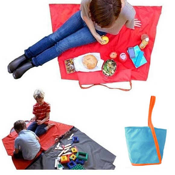 Baby Children Multifunctional Outdooors Storage Bag Picnic Toy Mat