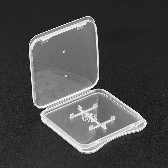 10Pcs Transparent Single TF Memory Card Storage Case