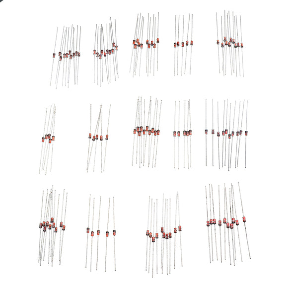 350Pcs 1W 1 Watt Voltage Stabilizing Diode Package 3.3V-30V 14 Common Voltages