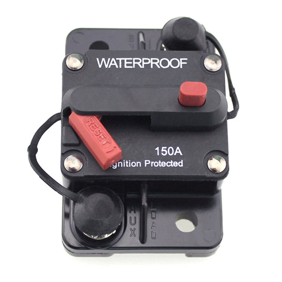 150A Car Boat RV Ignition Protected Switch Manual Reset Circuit Breaker Resettable Fuse Holder
