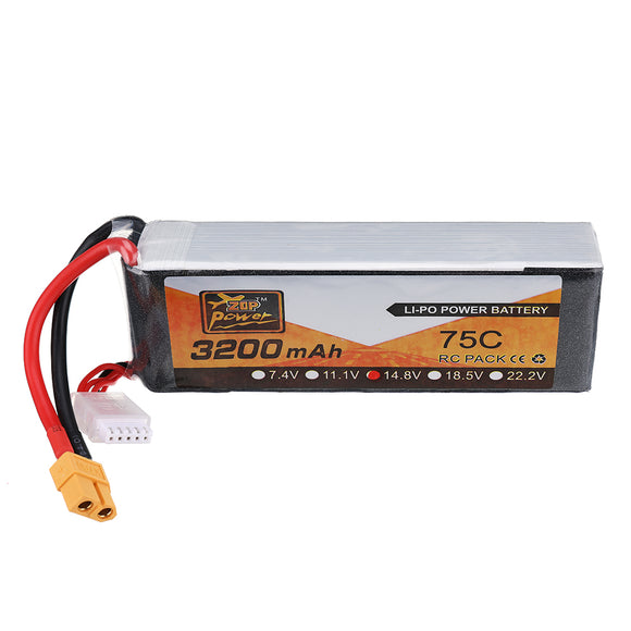 ZOP Power 14.8V 3200mAh 75C 4S Lipo Battery XT60 Plug for RC Airplane