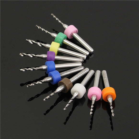 10pcs 1.1-2.0mm Tungsten Carbide PCB Drill Bits CNC Mini Drill Bits For Circuit Boards