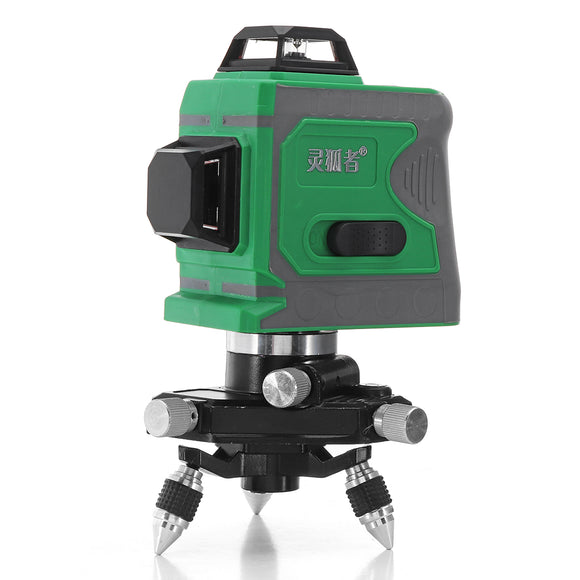 12 Line 635nm 3D Green Light Laser Level Auto Self Leveling 360Rotary Measure Cross