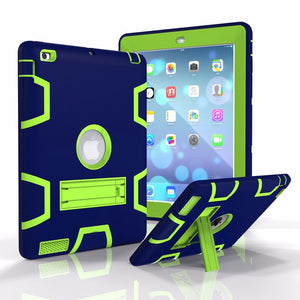 Armor Heavy Duty Shockproof Kickstand Silicone+PC Case For iPad 2 3 4