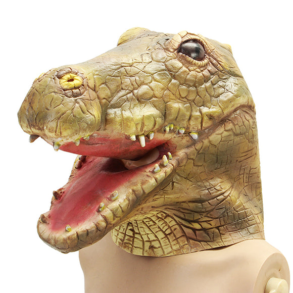 Crocodile Alligator Mask Creepy Animal Halloween Costume Theater Prop Party Cosplay  Deluxe Latex