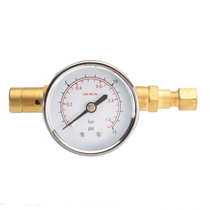 Adjustable Ball Lock Pressure Relief Valve with Guage For Beer Keg Home Brew