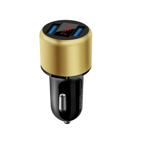 5V 3.1A Dual USB Car Charger LCD Display 12-24V Smart Protection for Samsung Xiaomi Huawei