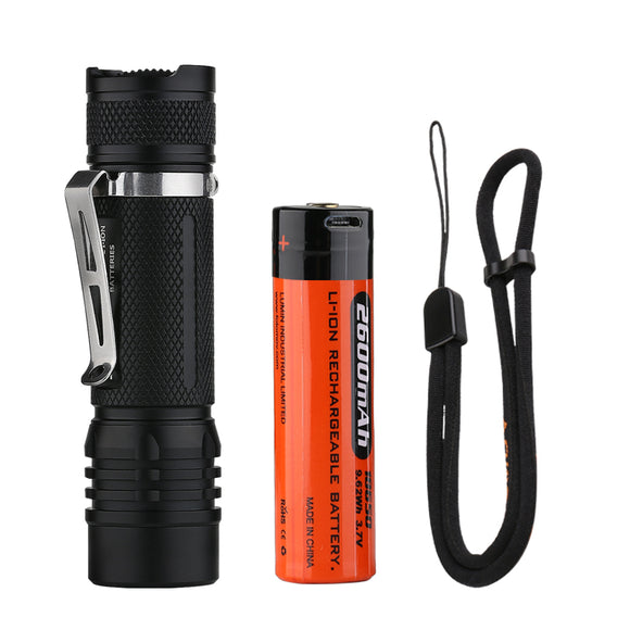 FOLOMOV 18650S 900 Lumens 15 Modes IPX-8 Waterproof Nicha 219D Led Compact 18650 Tactical Flashlight