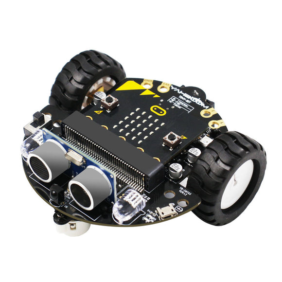 Yahboom Tiny:bit Inexpansive Educational Smart Robot Car Kit with Alligator Clip Interface for Microbit Board