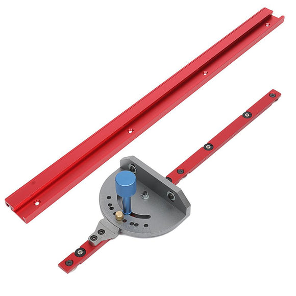 400-1200mm Red Aluminum Alloy 45 Type T-Track Woodworking T-slot Miter Track/Table Saw Router Miter Gauge