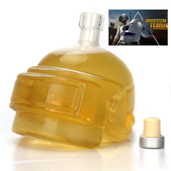 PUBG Playerunknown's Battlegrounds 3 Levels Helmet Wine Flagon High Quality Glass Wine Pot Wine Jug