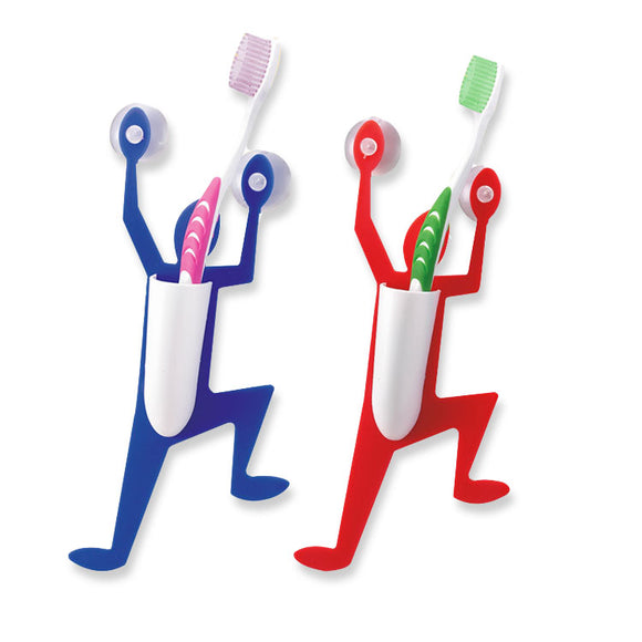 Toothbrush Toothpaste Holder Suction Cup Toothpaste Bathroom Storage Rack Wall Mount Storage Bo