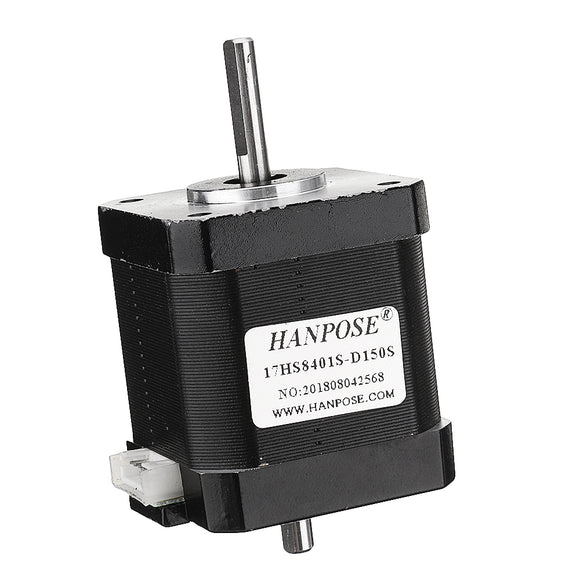 HANPOSE 17HS8401S-D150S Double Shaft 48mm Nema 17 Stepper Motor 42 Motor 42BYGH 1.8A 52N.cm 4-lead for 3D Printer CNC Laser