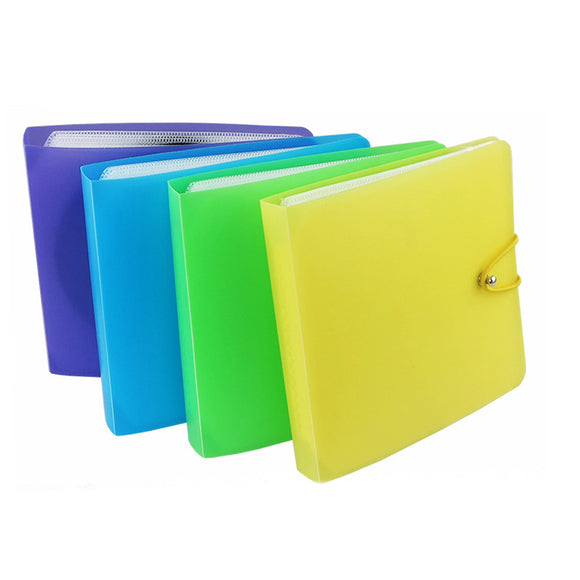 12Pcs/24Pcs Candy Color Plastic CD Package Environmental Protection PP Fabric CD Storage Bag