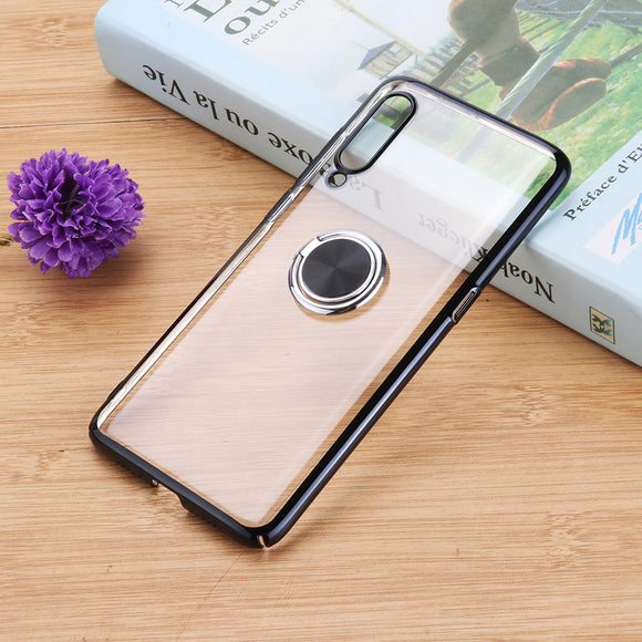 Bakeey Ring Holder Color Plating Hard PC Protective Case For Xiaomi Mi9/ Mi 9 Transparent Edition
