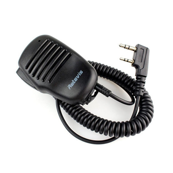 RETEVIS 2 Pin Walkie Talkie PTT Speaker Mic for WOUXUN BAOFENG RETEVIS KENWOOD Ham Radio Transceiver