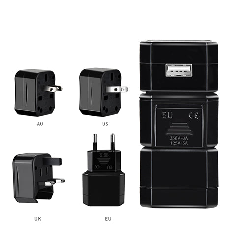 HOCO AC2 4 in 1 USB Travel Socket Charger Power Adapter Support EU UK US AU Plug